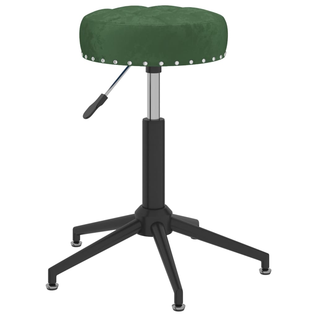 

vidaXL Eetkamerstoelen draaibaar 2 st fluweel donkergroen
