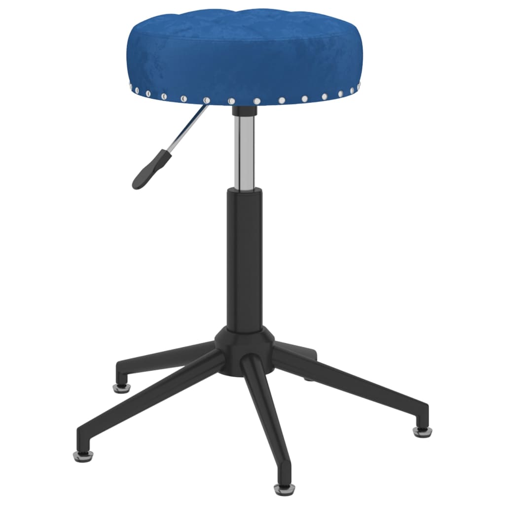 vidaXL Eetkamerstoelen draaibaar 2 st fluweel blauw