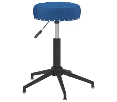 vidaXL Eetkamerstoelen draaibaar 2 st fluweel blauw