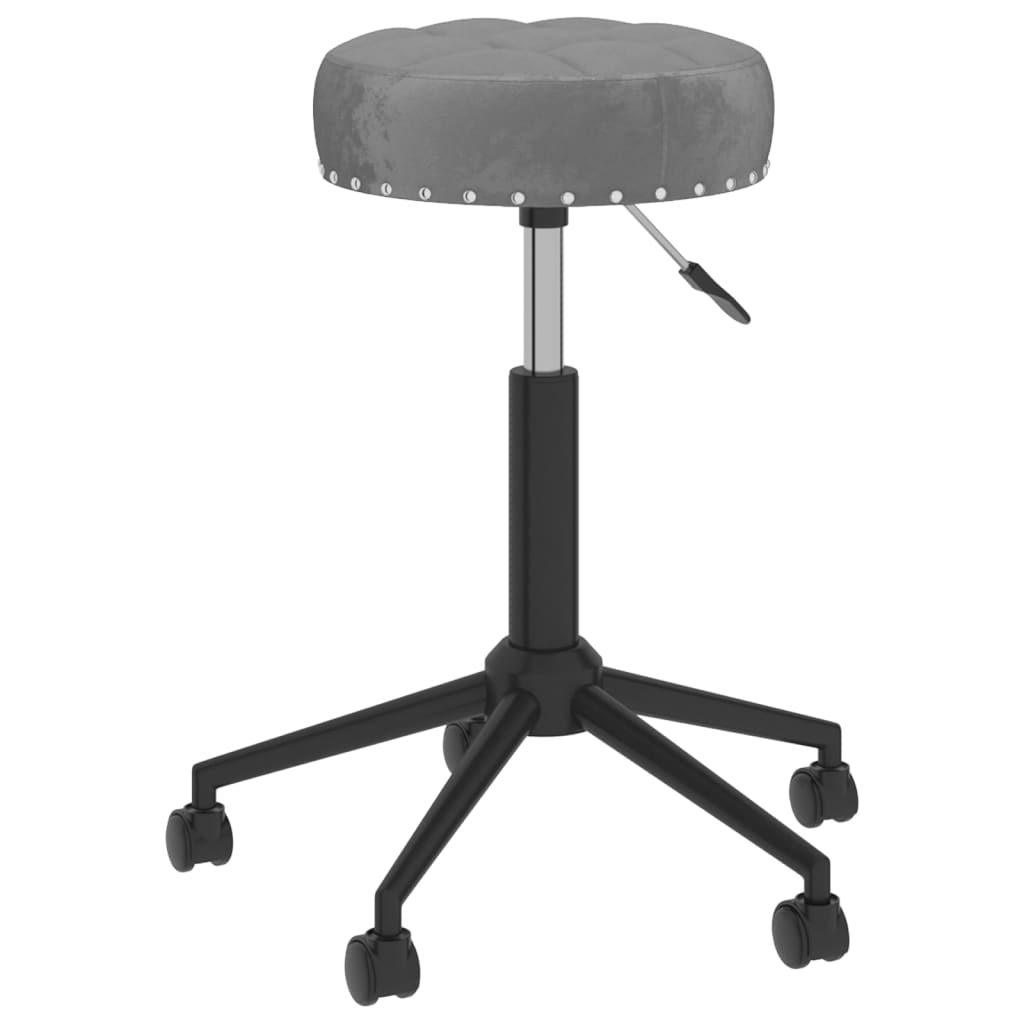 

vidaXL Eetkamerstoelen 2 st draaibaar fluweel donkergrijs