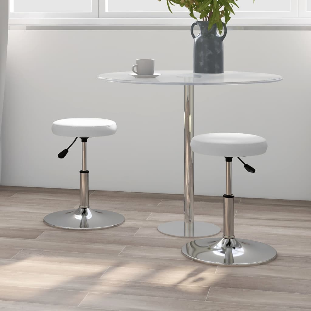 vidaXL Chaises de salle à manger 2 pcs Blanc Similicuir