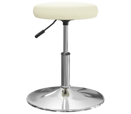 vidaXL Valgomojo kėdės, 2vnt., kreminės spalvos, dirbtinė oda