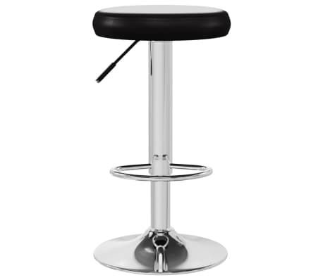 vidaXL Baro taburetė, juodos spalvos, dirbtinė oda