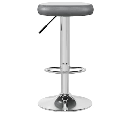 vidaXL Baro taburetė, pilkos spalvos, dirbtinė oda