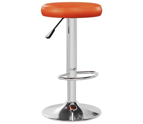 vidaXL Baro taburetės, 2vnt., oranžinės spalvos, dirbtinė oda
