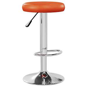vidaXL Baro taburetės, 2vnt., oranžinės spalvos, dirbtinė oda