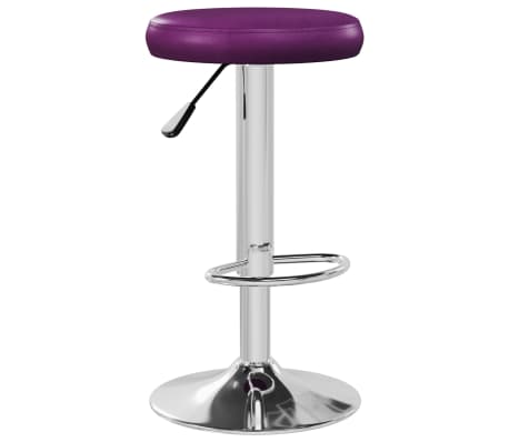 vidaXL Baro taburetės, 2vnt., violetinės spalvos, dirbtinė oda
