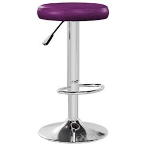 vidaXL Baro taburetės, 2vnt., violetinės spalvos, dirbtinė oda