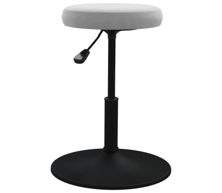 vidaXL Baro taburetė, šviesiai pilkos spalvos, aksomas