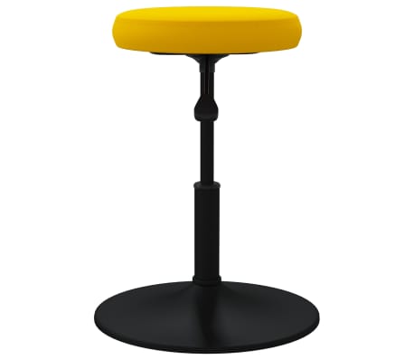 vidaXL Baro taburetė, garstyčių geltonos spalvos, aksomas