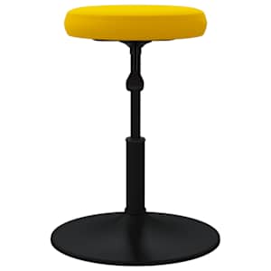 vidaXL Baro taburetė, garstyčių geltonos spalvos, aksomas