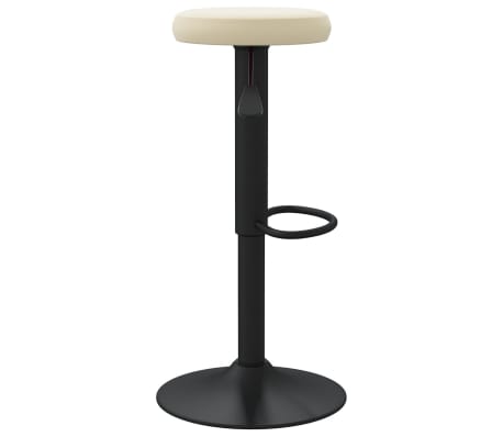 vidaXL Baro taburetė, kreminės spalvos, aksomas