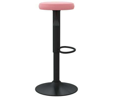 vidaXL Baro taburetė, rožinės spalvos, aksomas