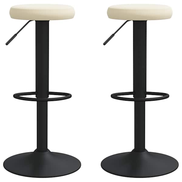 vidaXL baaripukid 2 tk, kreemjas, samet