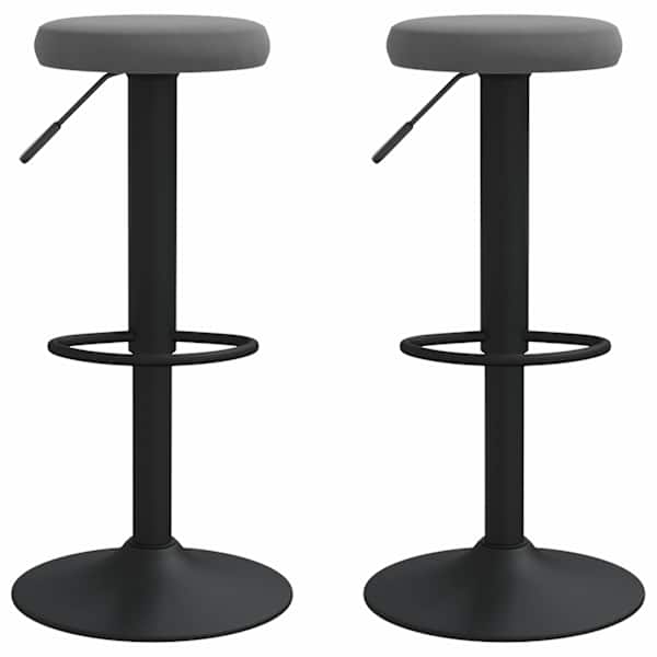 vidaXL baaripukid 2 tk, tumehall, samet