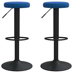 vidaXL baaritoolid 2 tk, sinine, samet