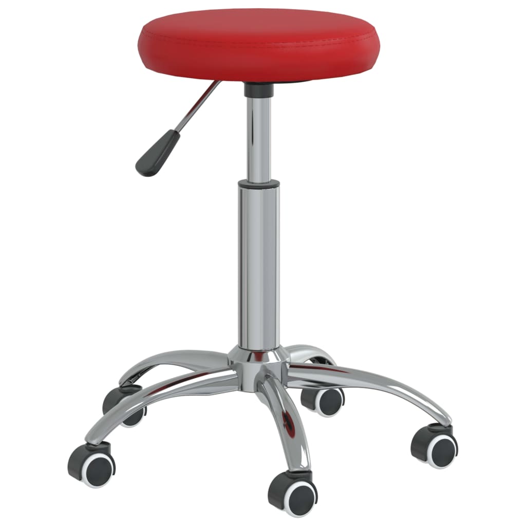 vidaXL Obrotowe krzesło biurowe, winna czerwień, obite sztuczną skórą
