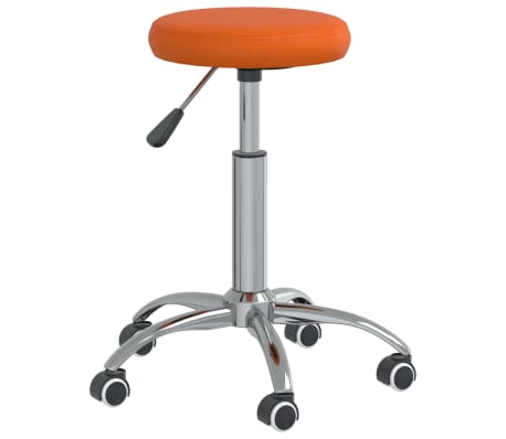 vidaXL Obrotowe krzesło biurowe, pomarańczowe, sztuczna skóra