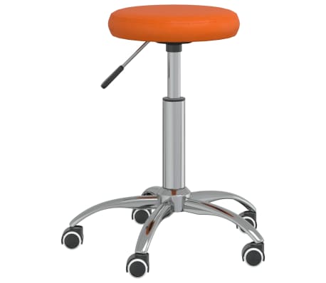 vidaXL Matstolar 2 st orange konstläder