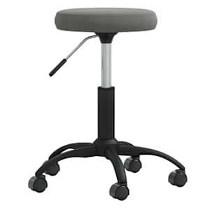 vidaXL p&ouml;&ouml;ratav kontoritool, tumehall, samet
