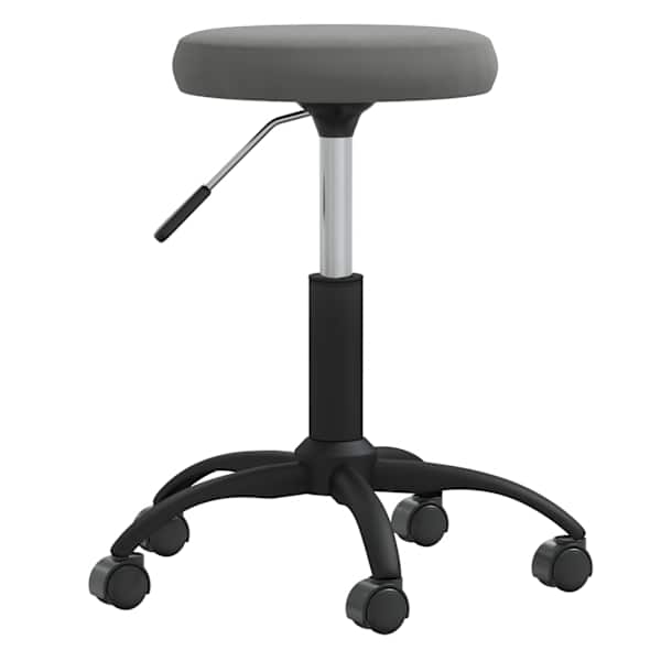vidaXL p&ouml;&ouml;ratav kontoritool, tumehall, samet