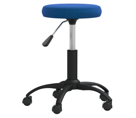 vidaXL Chaise pivotante de bureau Bleu Velours