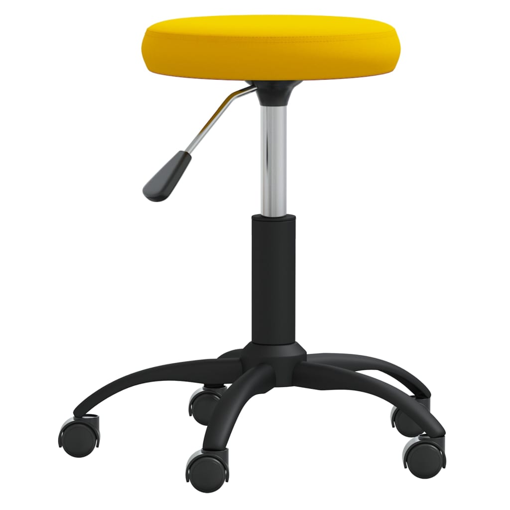 vidaXL Obrotowe krzesło biurowe, musztardowe, aksamitne