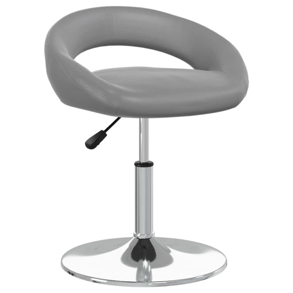 

vidaXL Eetkamerstoelen draaibaar 2 st kunstleer grijs