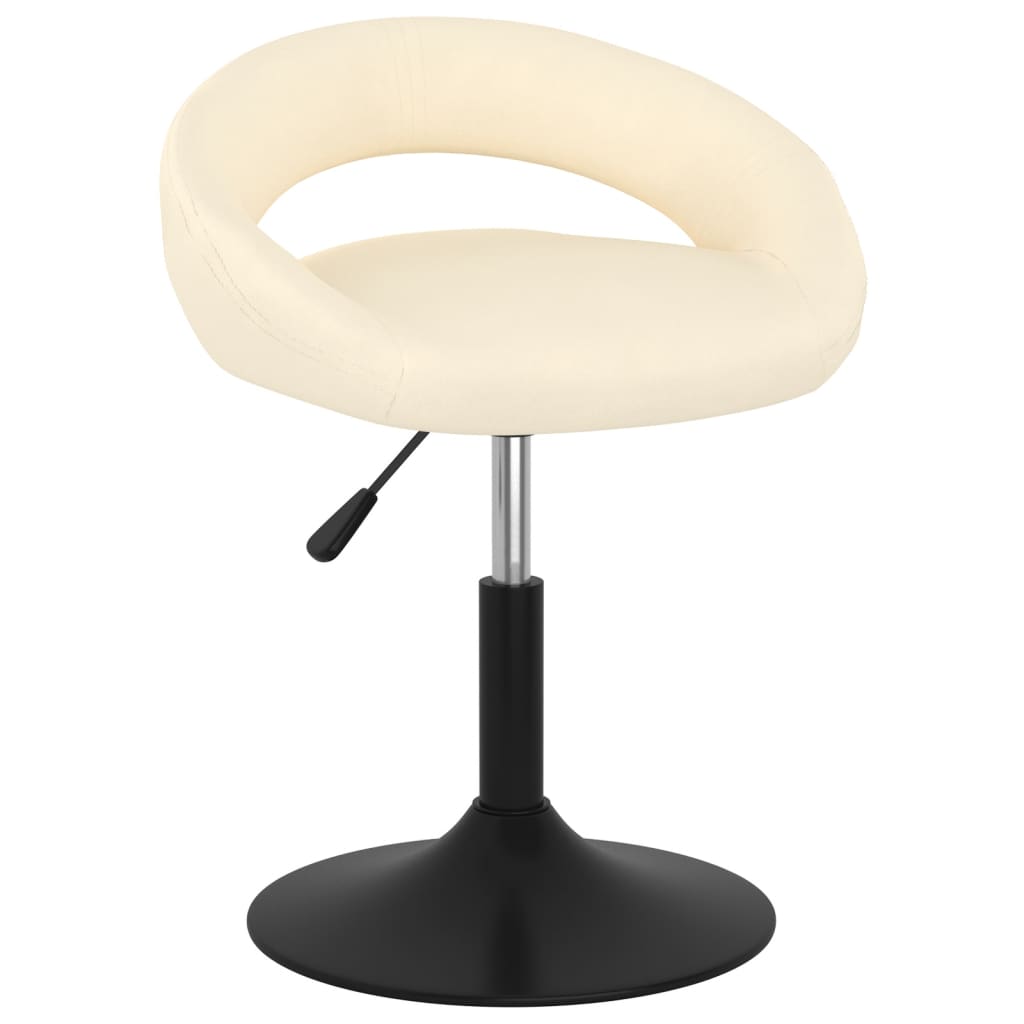 

vidaXL Eetkamerstoelen draaibaar 2 st fluweel crèmekleurig