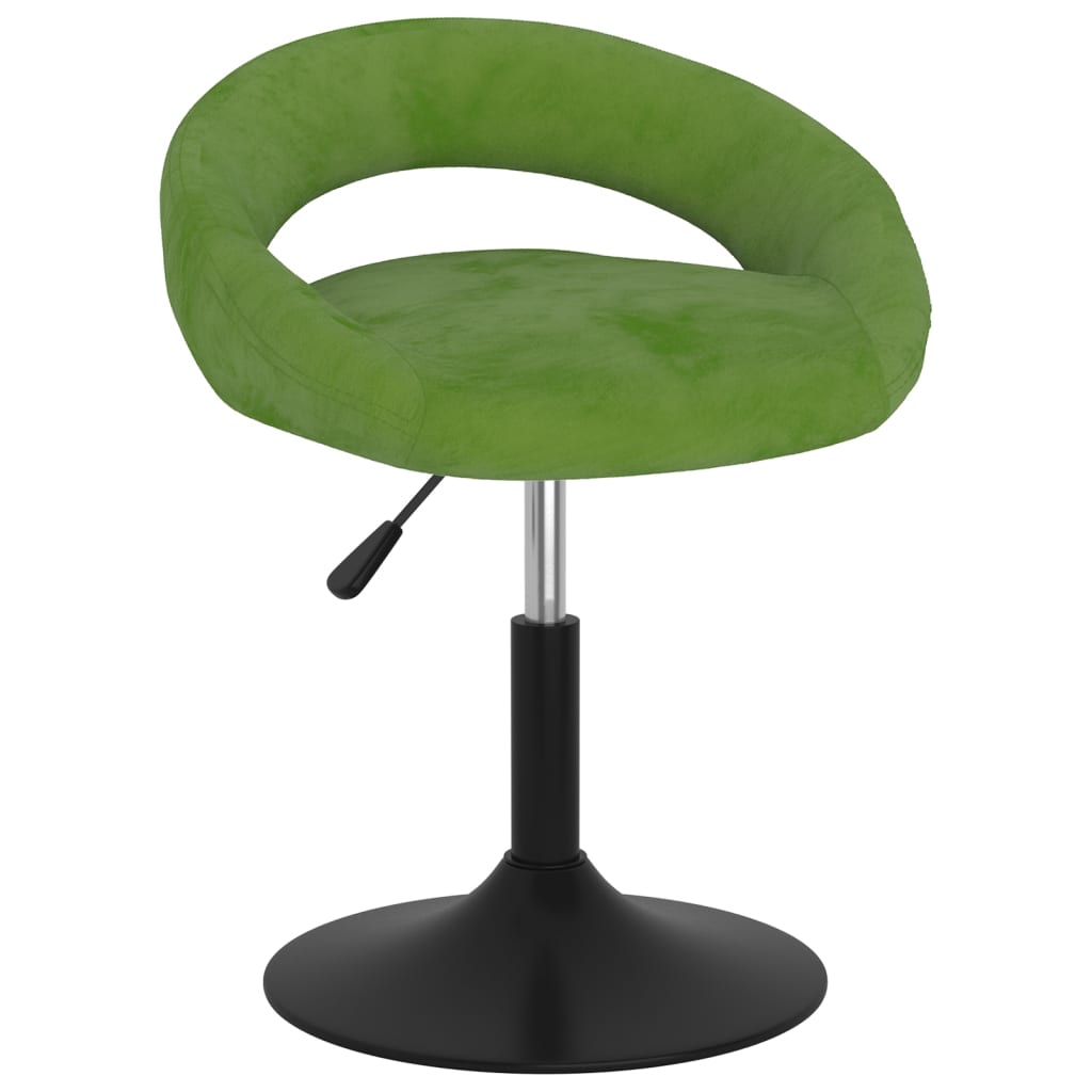 

vidaXL Eetkamerstoelen draaibaar 2 st fluweel lichtgroen
