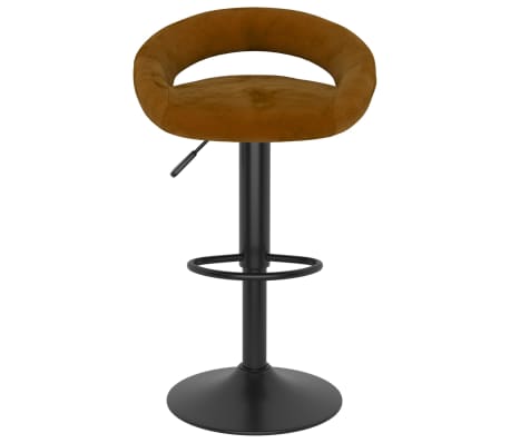 vidaXL Baro taburetė, rudos spalvos, aksomas