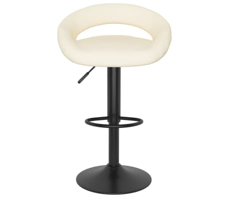 vidaXL Baro taburetė, kreminės spalvos, aksomas