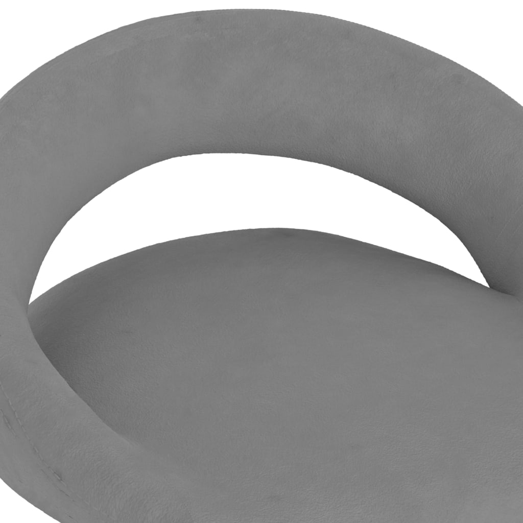 Бар табуретка, светлосива, кадифе