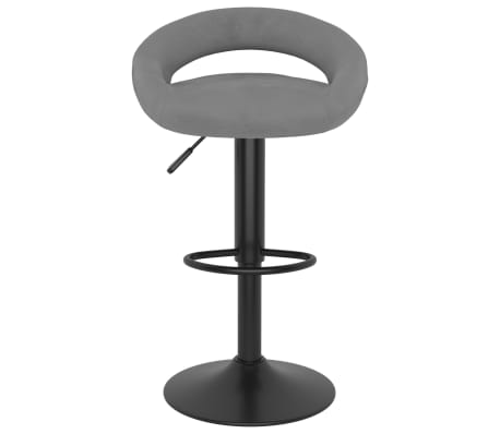 vidaXL Baro taburetė, &scaron;viesiai pilkos spalvos, aksomas