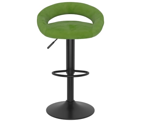 vidaXL Baro taburetė, &scaron;viesiai žalios spalvos, aksomas