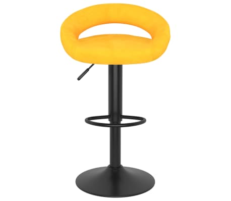 vidaXL Baro taburetė, garstyčių geltonos spalvos, aksomas