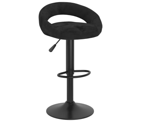 vidaXL Taburetes de cocina 2 unidades terciopelo negro