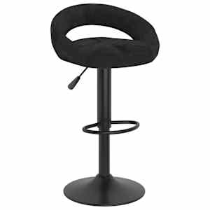vidaXL Taburetes de cocina 2 unidades terciopelo negro