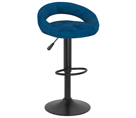 vidaXL Tabourets de bar lot de 2 bleu velours