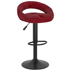 vidaXL Tabourets de bar lot de 2 rouge vin velours