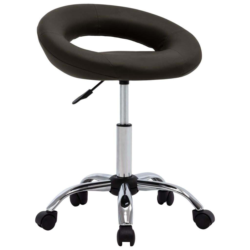 

vidaXL Eetkamerstoelen draaibaar 2 st kunstleer bruin