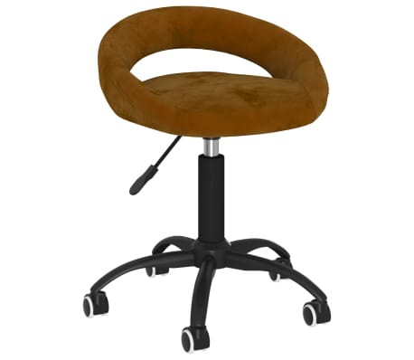 vidaXL Chaises pivotantes à manger lot de 2 marron velours