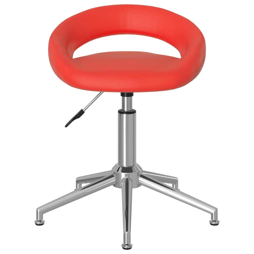 vidaXL Obrotowe krzesło biurowe, czerwone, obite sztuczną skórą