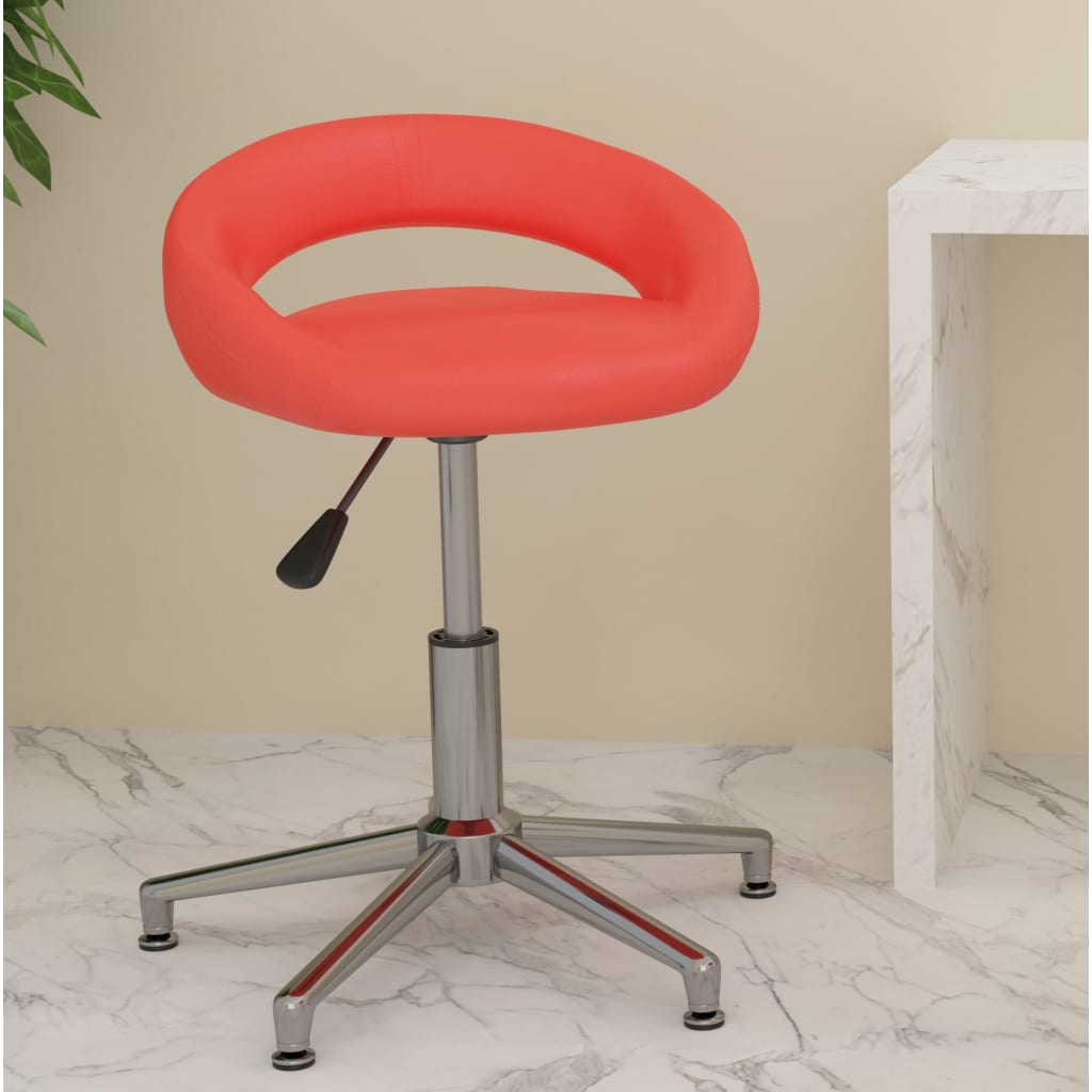 Petrashop  Otočná kancelářská židle červená umělá kůže