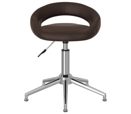 vidaXL Chaise pivotante de bureau Marron Similicuir