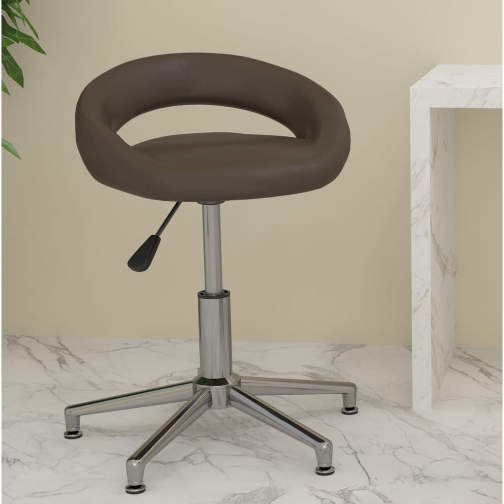 Petrashop  Otočná kancelářská židle hnědá umělá kůže