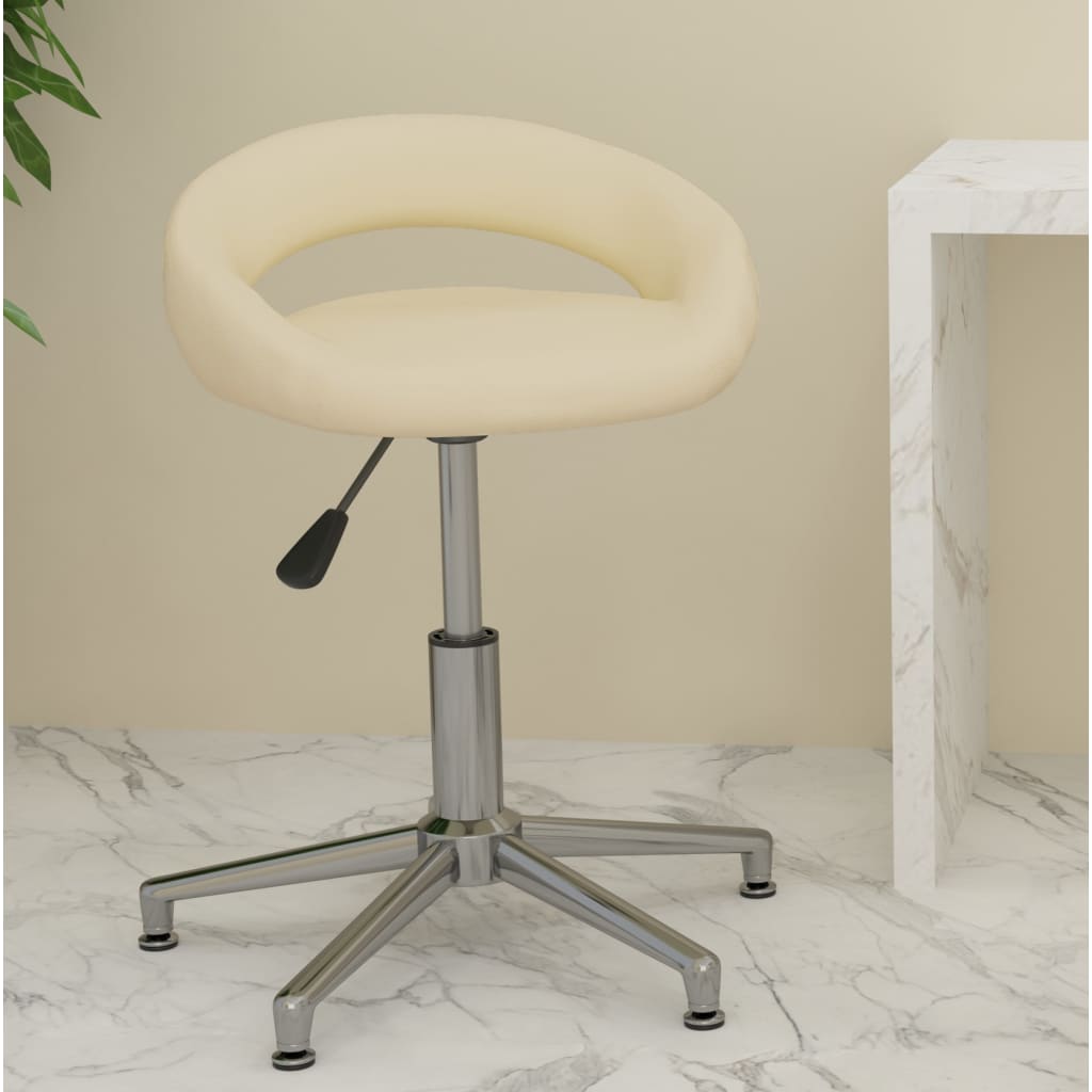 Petrashop  Otočná kancelářská židle krémová umělá kůže
