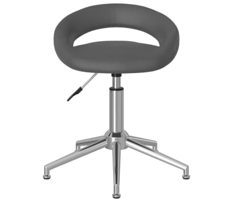 vidaXL Obrotowe krzesło biurowe, szare, obite sztuczną skórą