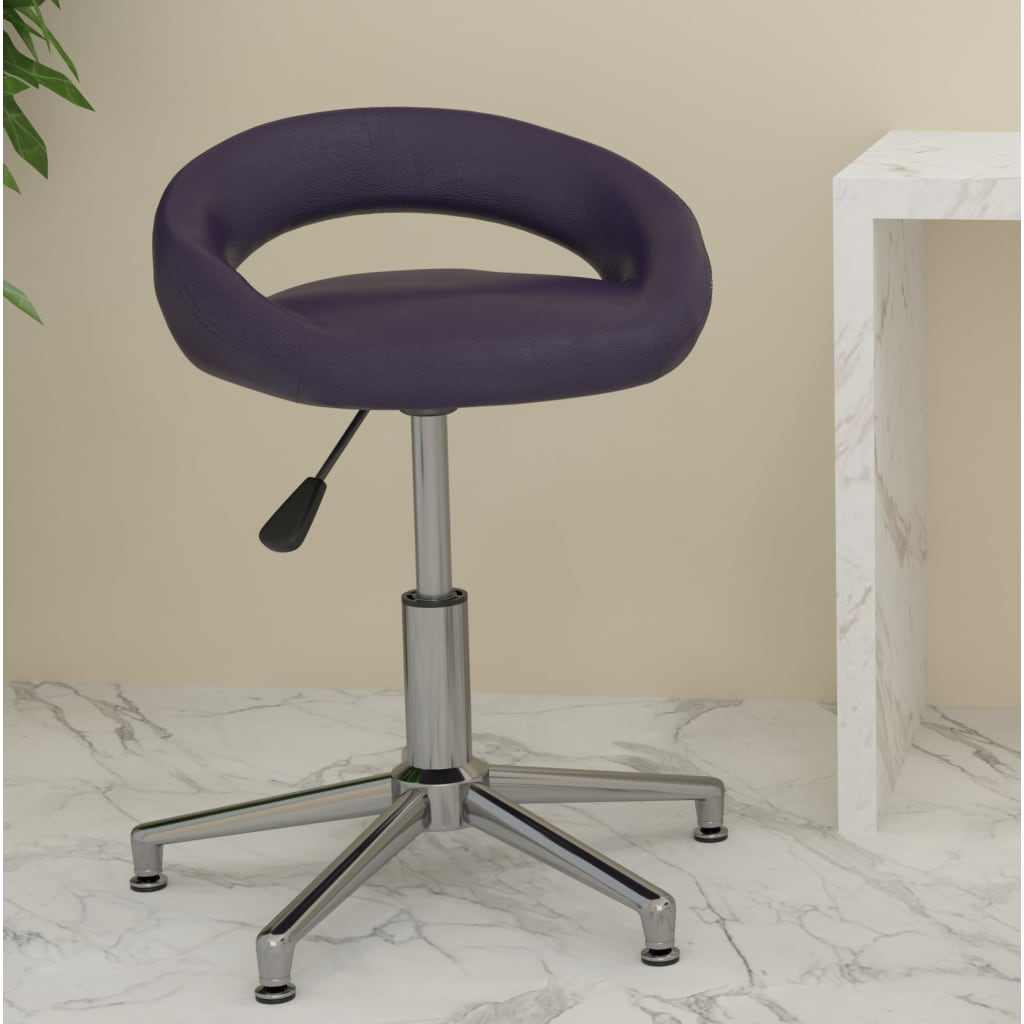 vidaXL Scaun de birou pivotant, violet, piele ecologică vidaXL imagine noua 2022