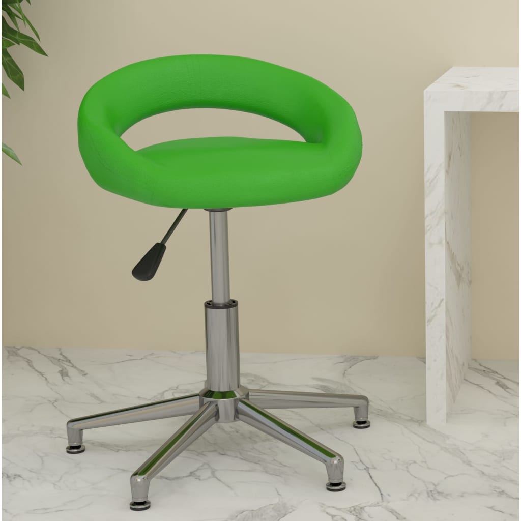 Chaise de bureau pivotante Vert Similicuir